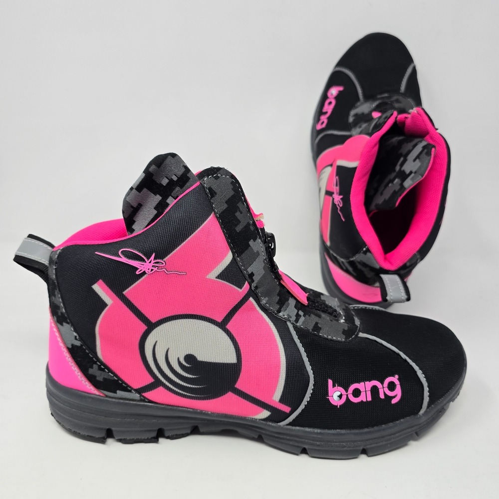 Bang Revolution Promo Pink Black‎ Camo Zip High Top Shoes Womens 9 Mens 7.5